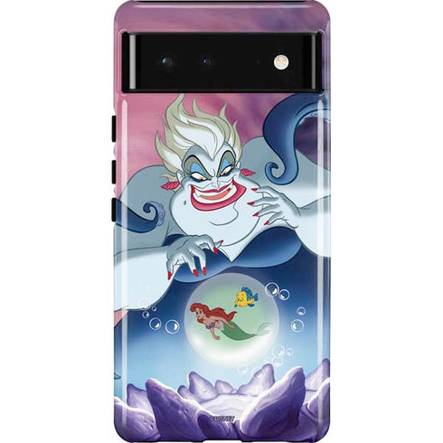 Disney Villains Ursula Ariel and Flounder Pixel Cases